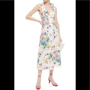 Zimmermann Ninety Six Cascade floral-print linen halterneck midi dress, like new